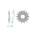Pignon AFAM acier anti-boue 73301 - 520 - 13 dents | Oxmoto