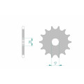 Pignon AFAM acier standard 21203 - 520 - 10 dents | Oxmoto