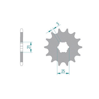 Pignon AFAM acier anti-boue 30300 - 520 - 13 dents | Oxmoto