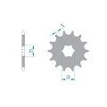 Pignon AFAM acier anti-boue 30300 - 520 - 13 dents | Oxmoto