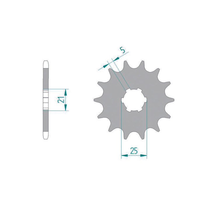Pignon AFAM acier anti-boue 30300 - 520 - 13 dents | Oxmoto