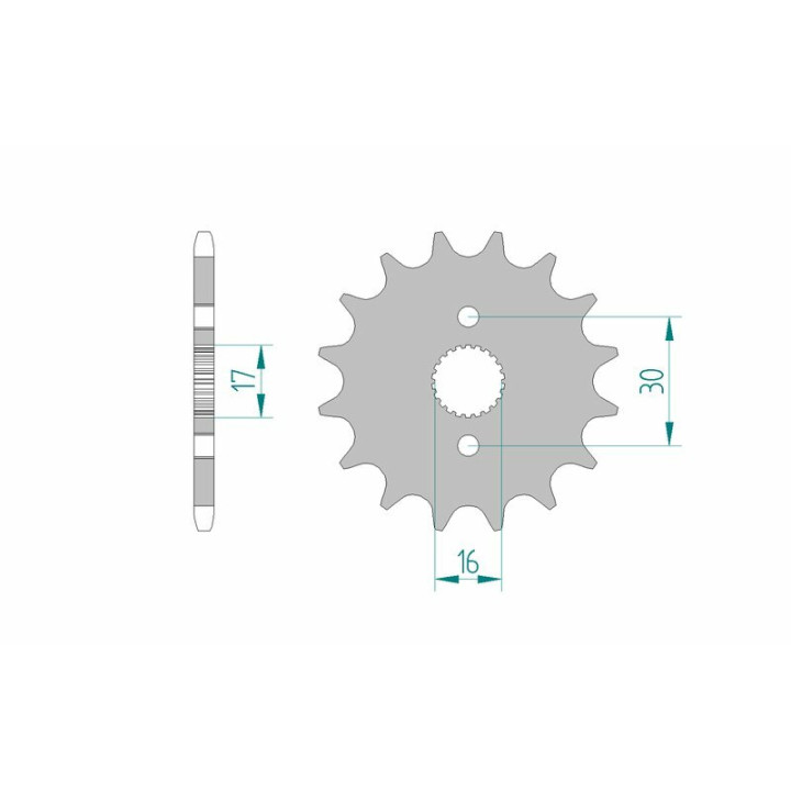 Pignon AFAM acier standard 20105 - 420 - 13 dents | Oxmoto