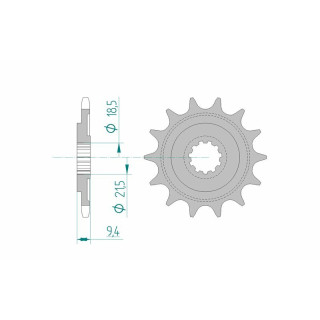 Pignon AFAM acier standard 20310 - 520 - 14 dents | Oxmoto