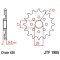 Pignon jt sprockets acier standard 1905 - 428 - 13 dents