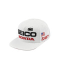 Casquette 100% podium geico/honda blanc | Oxmoto