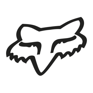 Stickers FOX head 28 noir | Oxmoto