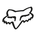 Stickers FOX head 28 noir | Oxmoto