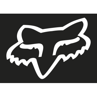 Stickers FOX head 28 blanc | Oxmoto