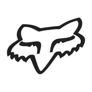 Stickers FOX head 18 noir | Oxmoto