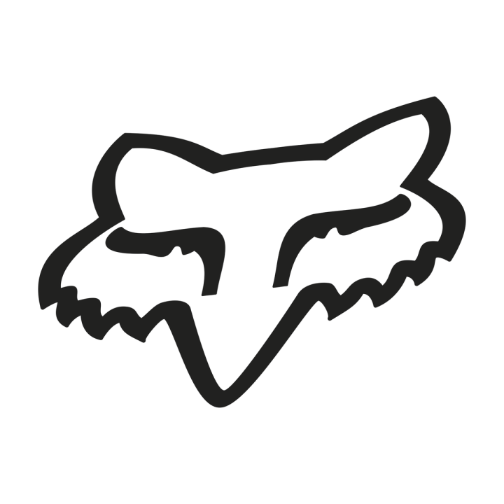 Stickers FOX head 18 noir | Oxmoto