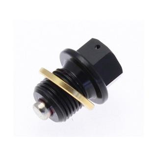Bouchon de vidange Tecnium aimanté - aluminium noir M12x1,5x13