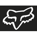Stickers FOX head 18 blanc | Oxmoto