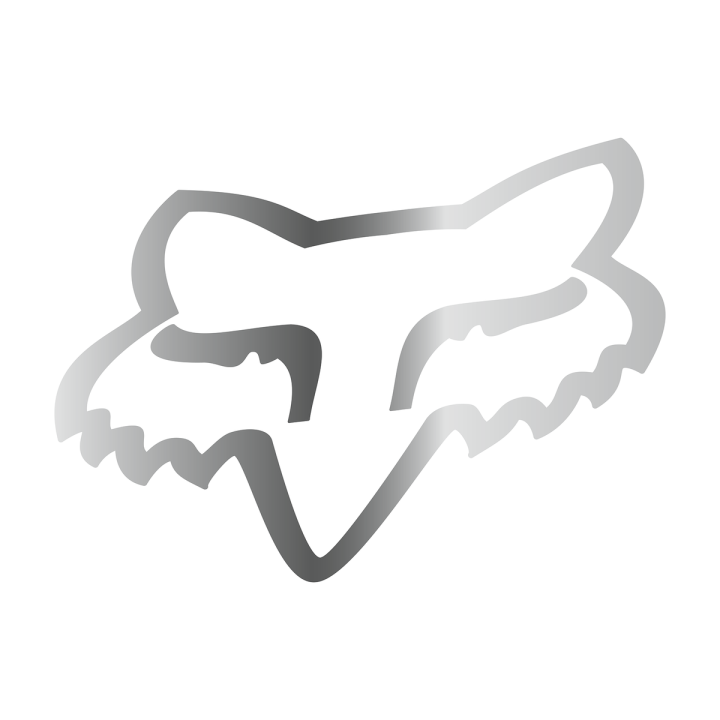 Stickers FOX head 18 chrome | Oxmoto