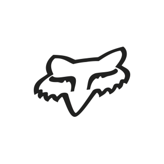 Stickers FOX head 10 noir | Oxmoto