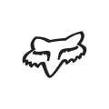Stickers FOX head 10 noir | Oxmoto