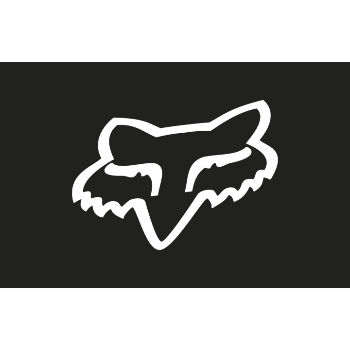 Stickers FOX head 10 blanc | Oxmoto