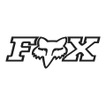 Stickers FOX f-head 28 noir | Oxmoto