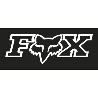 Stickers FOX f-head 28 blanc | Oxmoto