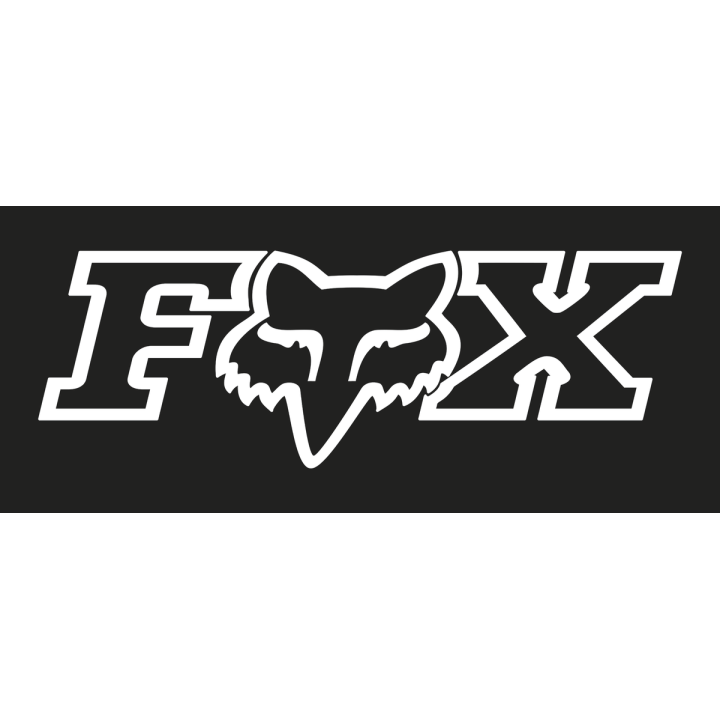 Stickers FOX f-head 28 blanc | Oxmoto