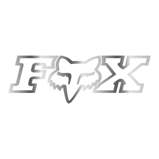 Stickers FOX f-head 28 chrome | Oxmoto