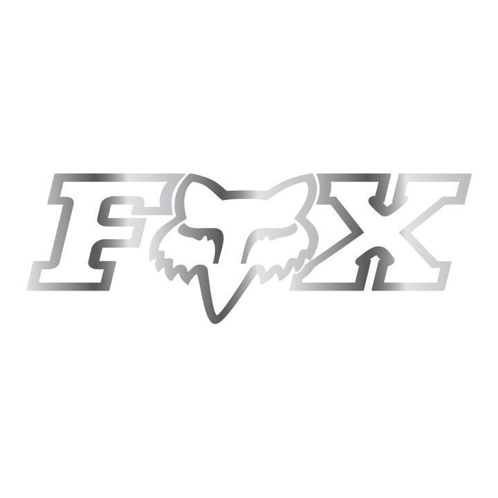 Stickers FOX f-head 28 chrome | Oxmoto