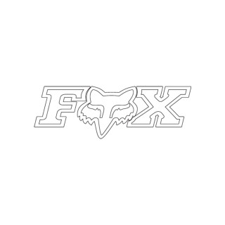 Stickers FOX f-head 10 blanc | Oxmoto