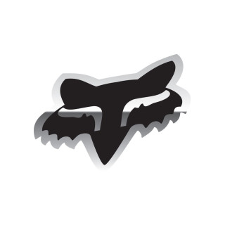 Stickers FOX head 4,45cm chrome | Oxmoto