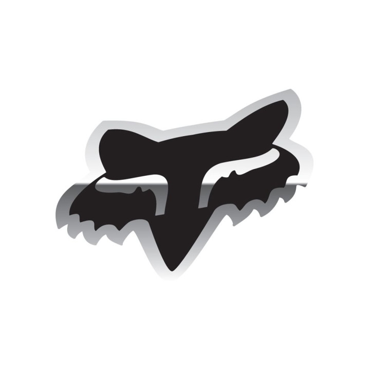 Stickers FOX head 4,45cm chrome | Oxmoto