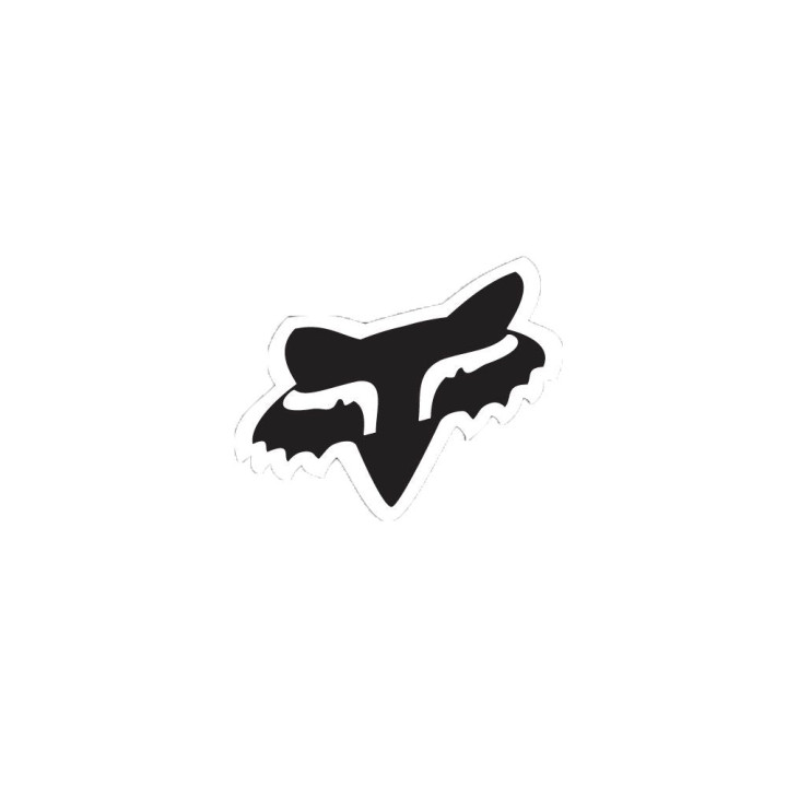 Stickers FOX head 10cm noir | Oxmoto