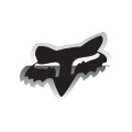 Stickers FOX head 10cm chrome | Oxmoto