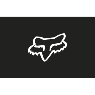 Stickers FOX head 17,5cm noir | Oxmoto