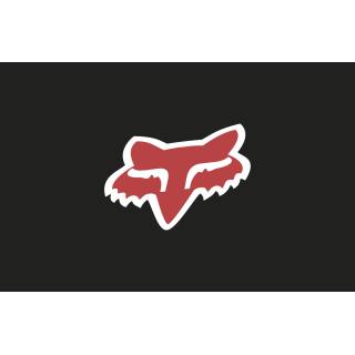 Stickers FOX head 17,5cm rouge | Oxmoto
