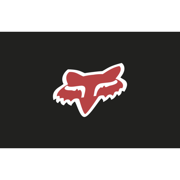 Stickers FOX head 17,5cm rouge | Oxmoto