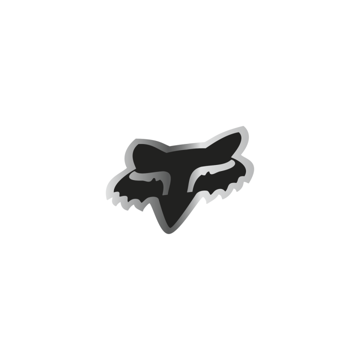 Stickers FOX head 17,5cm chrome | Oxmoto