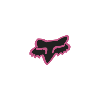 Stickers FOX head 17.5cm noir/rose | Oxmoto