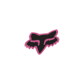 Stickers FOX head 17.5cm noir/rose | Oxmoto