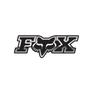 Stickers FOX corporate 17,5cm chrome | Oxmoto