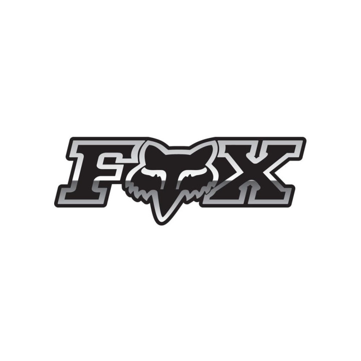 Stickers FOX corporate 17,5cm chrome | Oxmoto