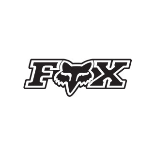 Stickers FOX corporate 17,5cm noir | Oxmoto