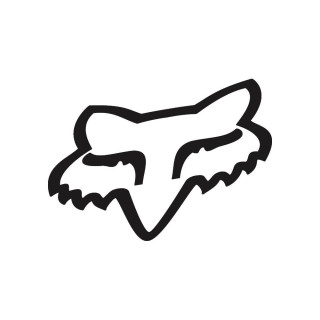 Stickers FOX head tdc 10cm noir | Oxmoto
