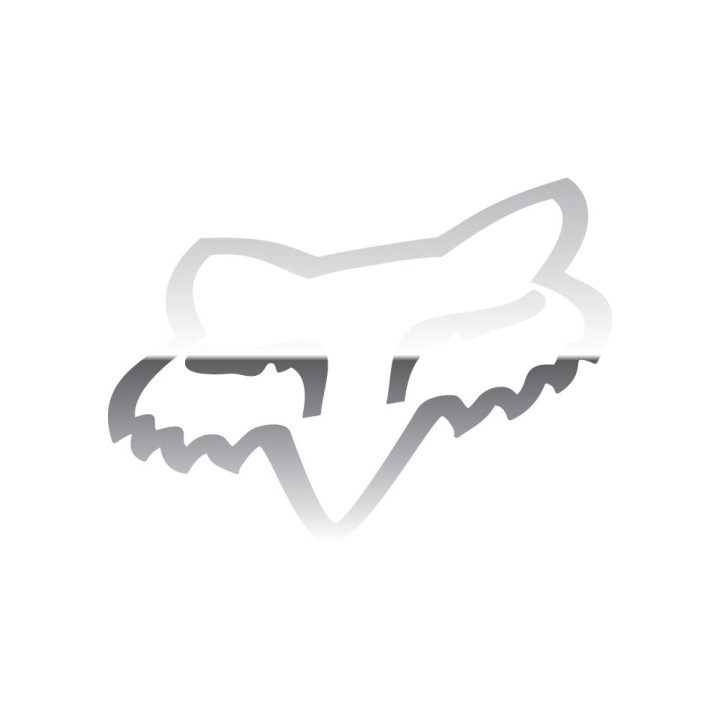 Stickers FOX head tdc 10cm chrome | Oxmoto