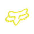 Stickers FOX head tdc 10cm jaune | Oxmoto