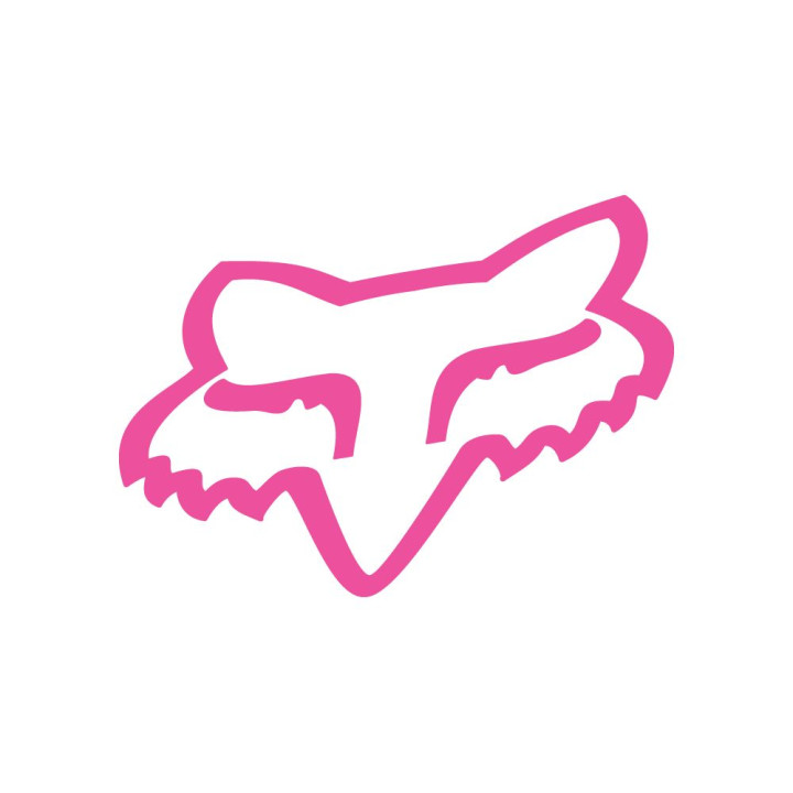 Stickers FOX head tdc 10cm rose | Oxmoto