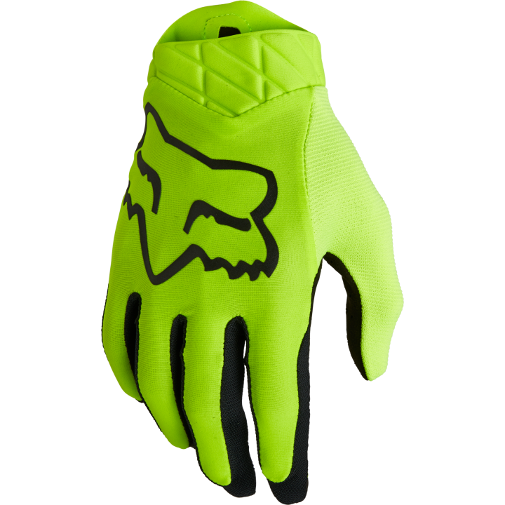 Gants FOX airline jaune fluo 2022 | Oxmoto