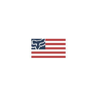 Stickers FOX drapeau 15cm | Oxmoto