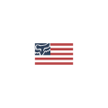 Stickers FOX drapeau 15cm | Oxmoto