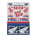 Planche de stickers FOX Honda track | Oxmoto