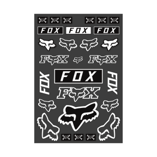 Planche de stickers FOX legacy track blanc | Oxmoto