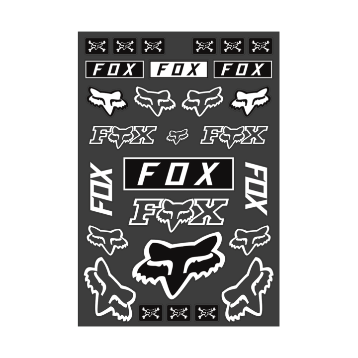 Planche de stickers FOX legacy track blanc | Oxmoto