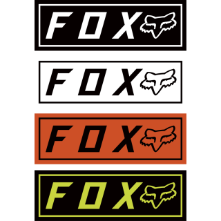 Stickers FOX bumper noir | Oxmoto